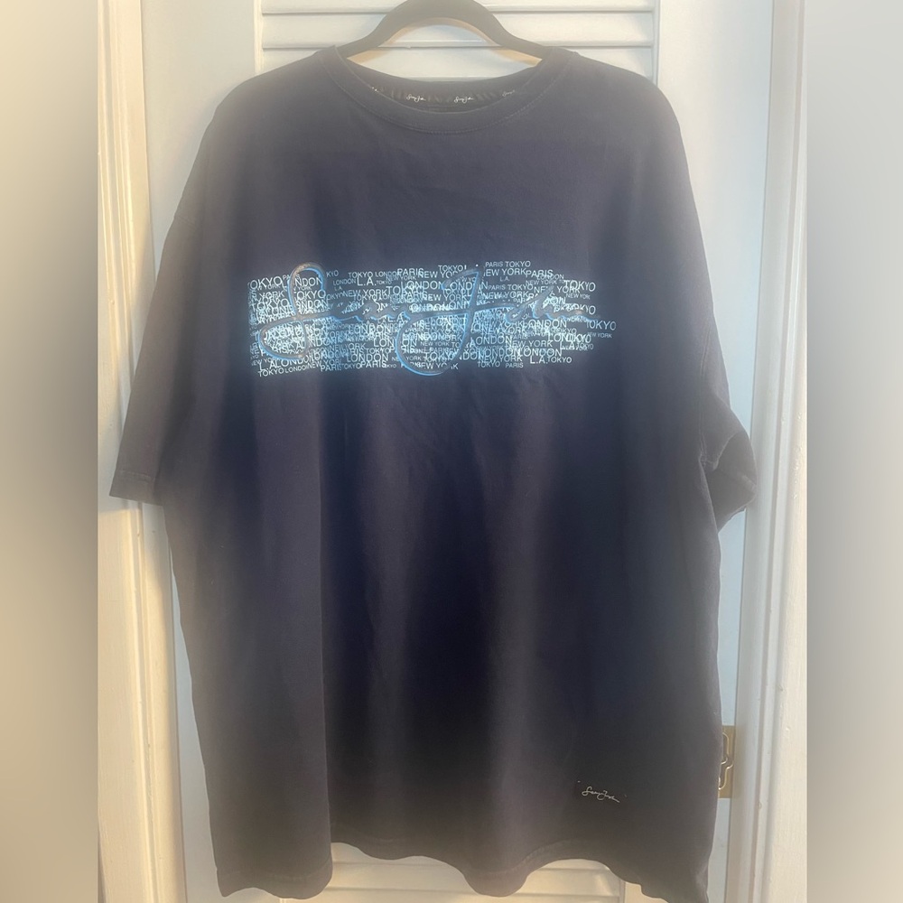 Sean John Vintage Tee Shirt Size XXL - Excellent Condition 2X Navy/Light Blue